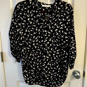 Lush blouse. Black and white.